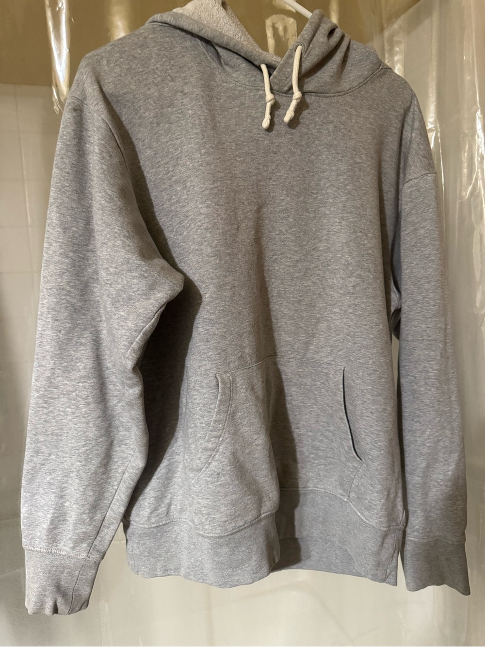 bp Light Gray Pullover Hoodie with Drawstring
